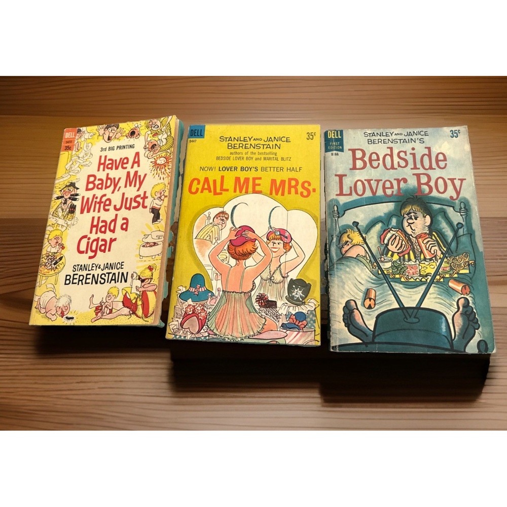 lot of 3 vintage stanley & janice berenstain first printings 1960, 1961, 1965